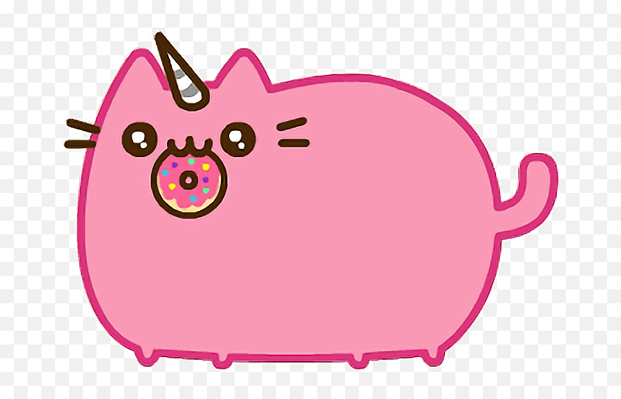 Download Hd Donut Cat Unicorn Gato Unicornio Pink Rosa - Ginger Pusheen Cat Png,Pusheen Png