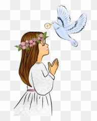 Transparent Primera Comunion Png - Girl First Communion Clip Art