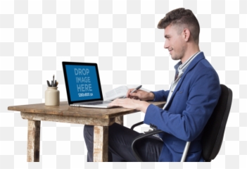 Man Working - Computer Png