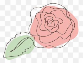 Rose Flower Line Drawing Stroke - Transparent Png U0026 Svg Flor Rosa Dibujo Png,Rose Drawing Png