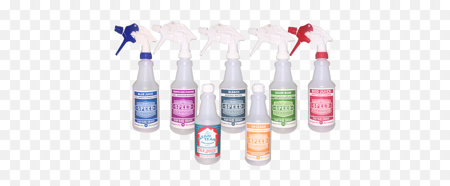 Mixing Bottles The Clean Team Catalog Featuring Speed Cleaning Products - Speed Cleaning Products Png,Spray Bottle Png
