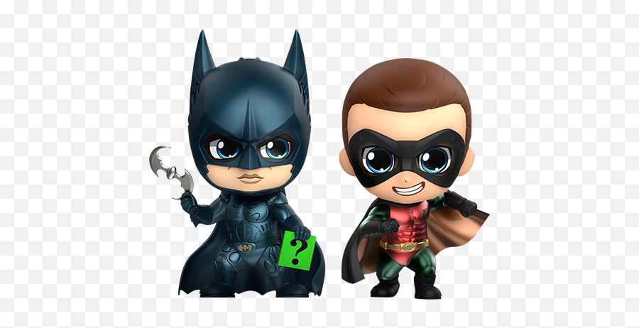 Batman And Robin Cosbabys By Hot Toys - Batman Robin Png,Robin Transparent