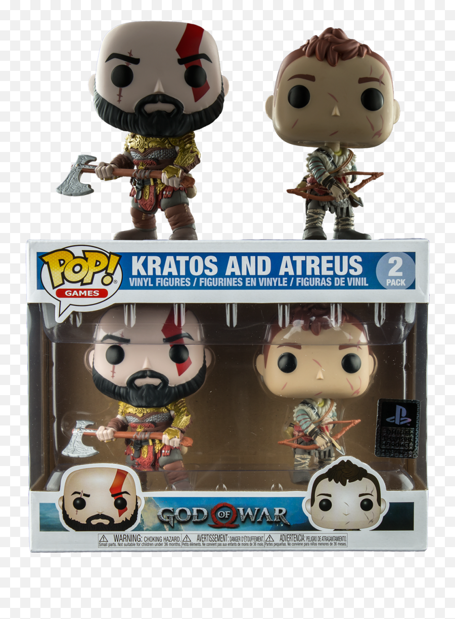 God Of War 2018 Kratos Armored U0026 Atreus Funko Pop - God Of War Pop Funko Png,God Of War 2018 Logo