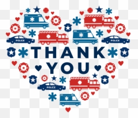 Thank You Public Safety Heart - Transparent Png U0026 Svg Vector Thank You Police Transparent,Thank You Transparent Png