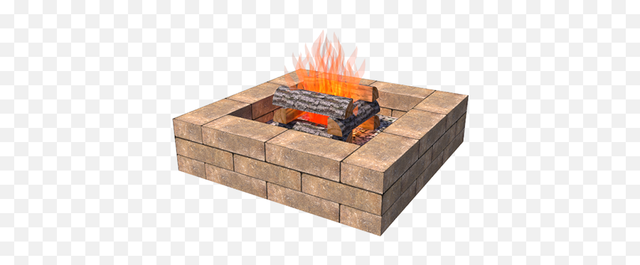 Outdoor Living Geostone Modular Retaining Walls - Flame Png,Firepit Png