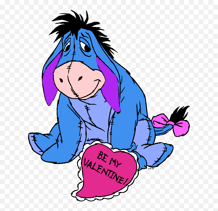 Mice Clipart Valentine Transparent Free For - Winnie The Pooh Coloring Pages Png,Eeyore Transparent