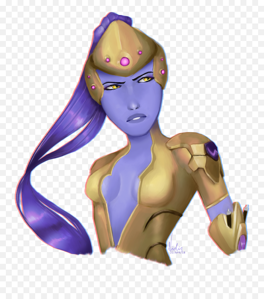 I Drew Widowmaker From Overwatch Drawing - Cartoon Png,Widowmaker Png