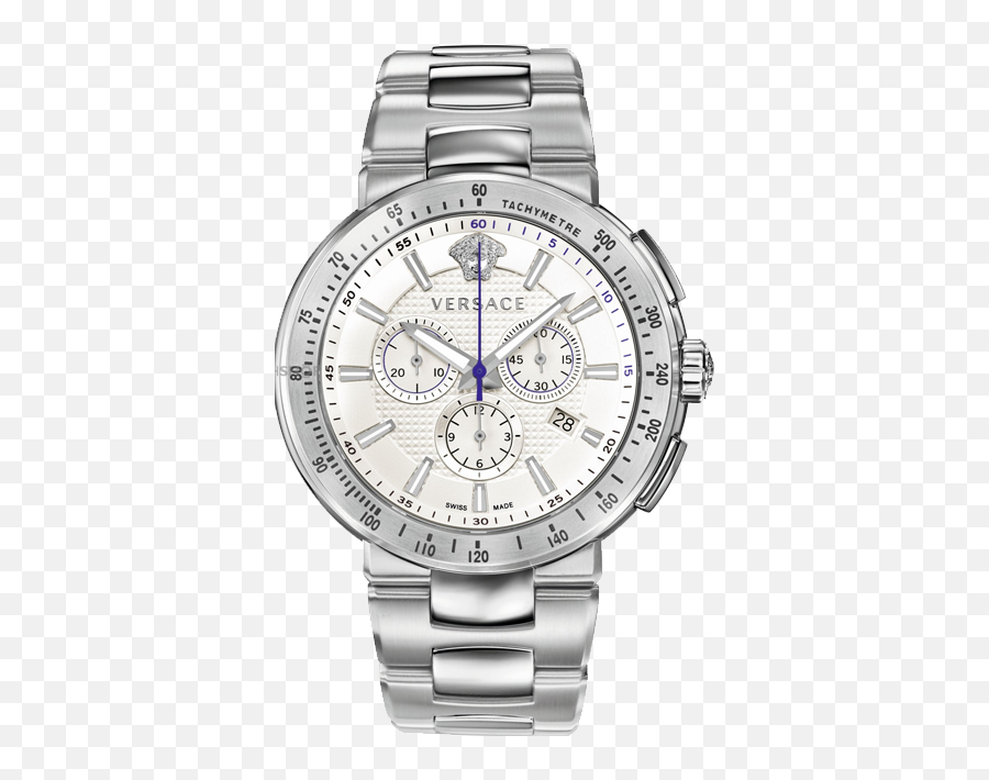 Versace Vfg090013 Mystique Chronograph 44mm - Versace Silver Chronograph Watch Png,Versace Womens Vmetal Icon Swiss Quartz Stainless Steel