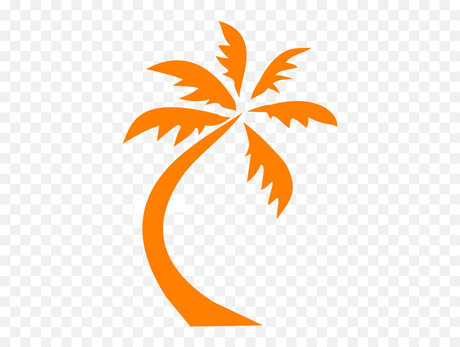 Palm Tree Clip Art - Vector Clip Art Online Palm Tree Clipart Transparent Png,Orange Tree Png