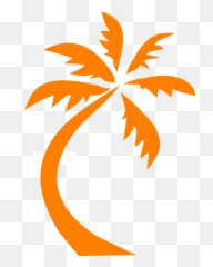 Palm Tree Clip Art - Vector Clip Art Online Palm Tree Clipart Transparent Png,Orange Tree Png