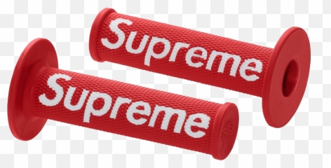 Download Blue Supreme Box Logo Sticker - Full Size Png Image Fox X Supreme Grips,Supreme Logo Transparent Background
