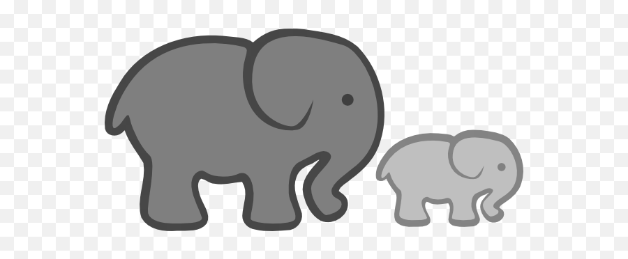 Free Elephant Cliparts Silhouette - Elephant And Baby Clipart Png,Elephant Silhouette Png