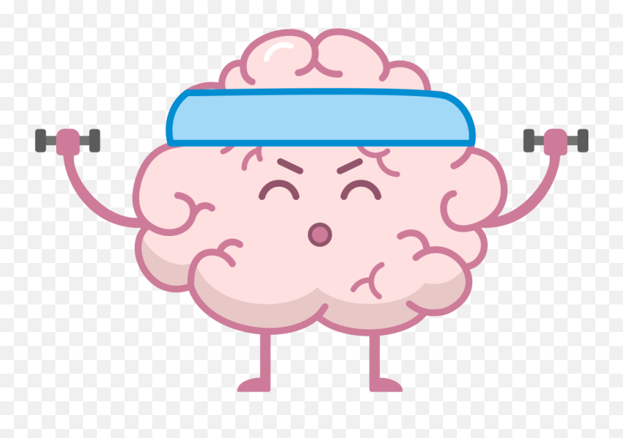 Brain Fitness Club By Anton Makerov - Cartoon Brain Working Out Png,Brain Transparent Background