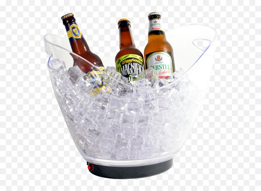 Download 8 Liter Led Ice Bucket - Beer Bottle Full Size Co Rect Products Ice Bucket Led Png,Beer Bucket Png