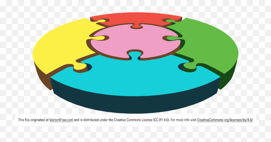 Download Free Circular Puzzle Vector - 5 Piece Puzzle Png,Puzzle Pieces Png