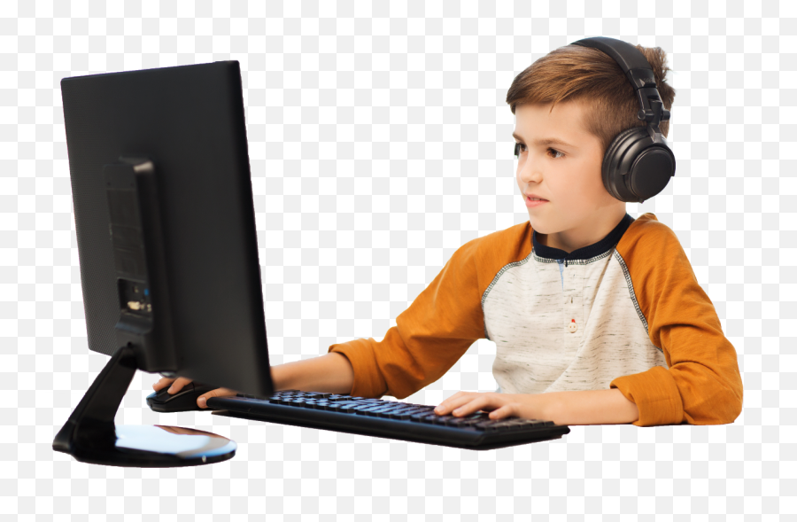 Png Kid Computers Actual Wholesale - Kid On Computer Png,Computer Png Images