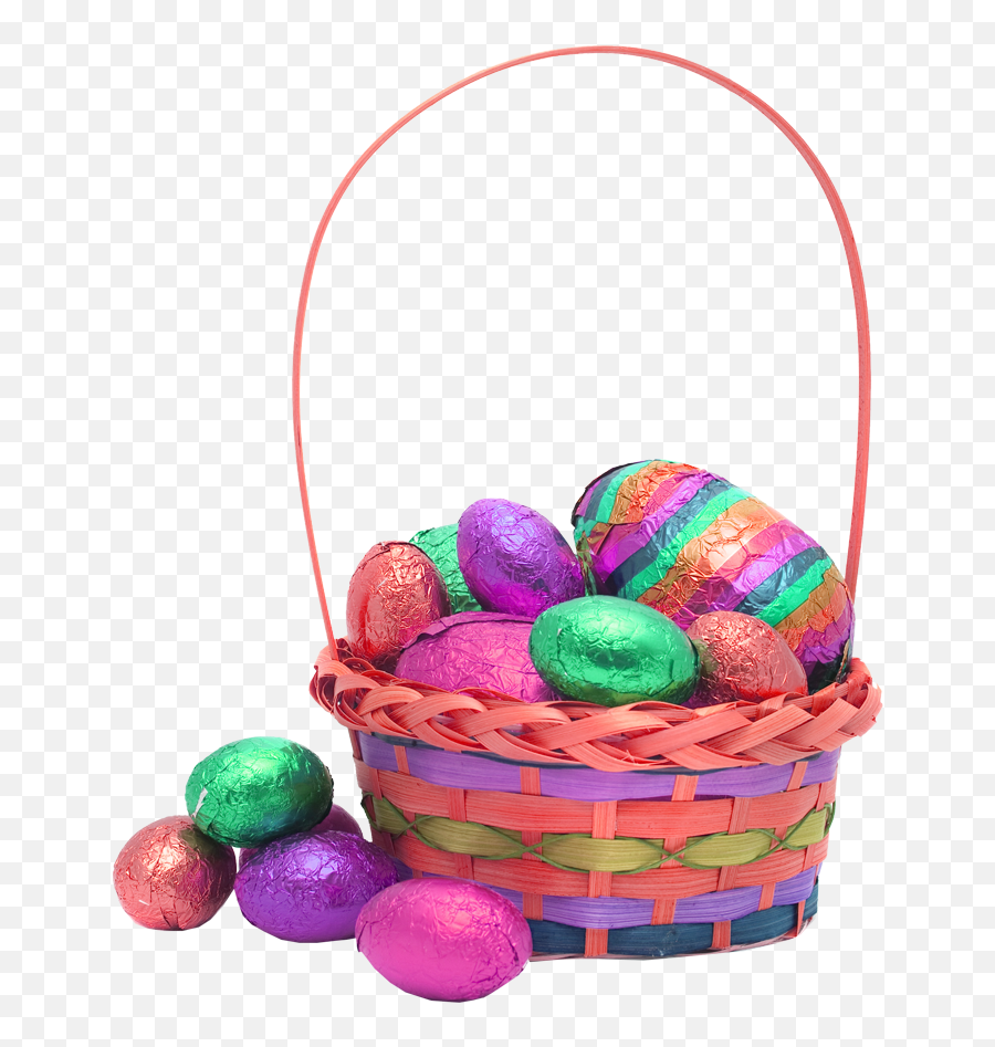 Easter Basket Transparent Background - Transparent Background Easter Eggs Png,Basket Transparent