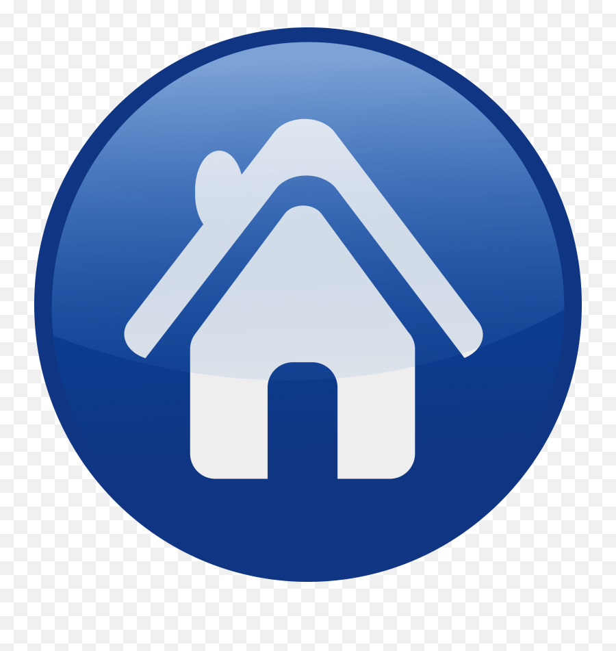 Glossy Home Icon Clip Art - Blue Home Button Png,Art Icon Png