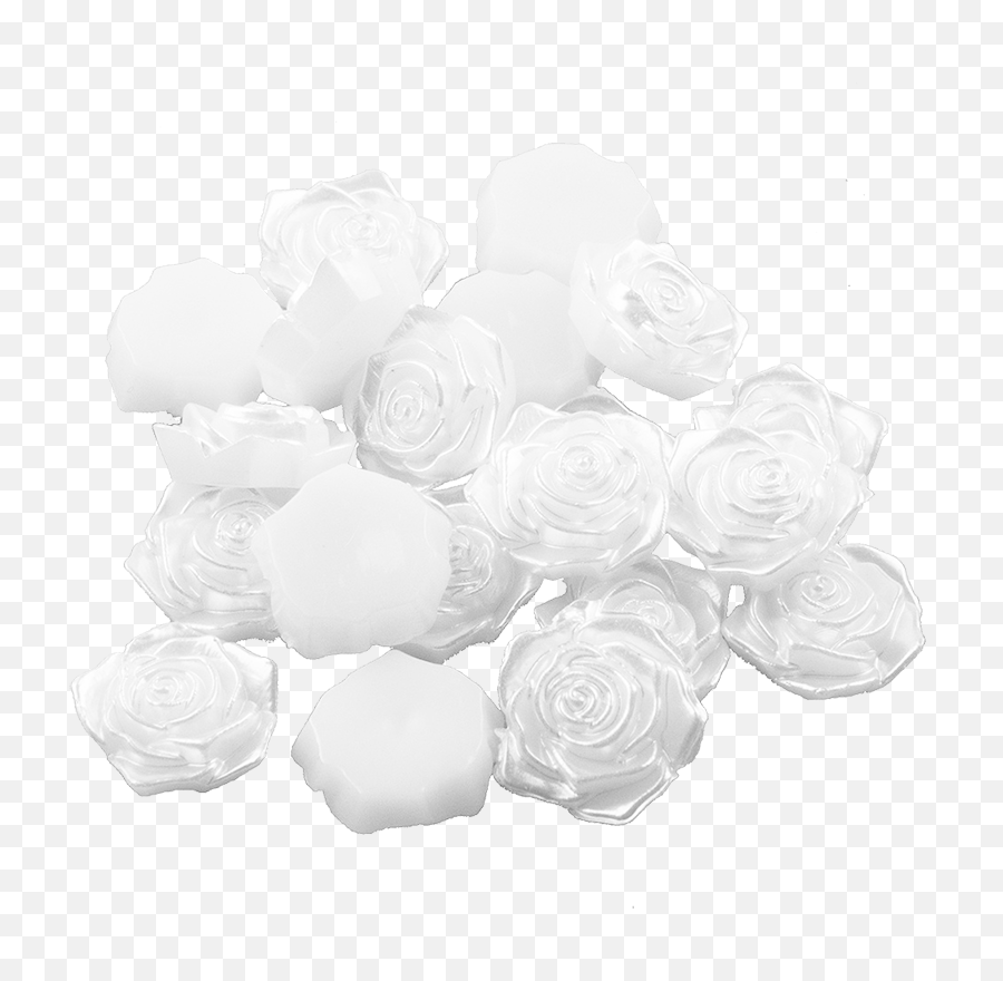 White Rose Cabochon Embellishments - Garden Roses Png,Black And White Rose Png