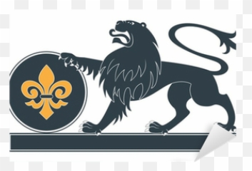 Heraldic Lion Silhouette Sticker U2022 Pixers We Live To Change - Lion png