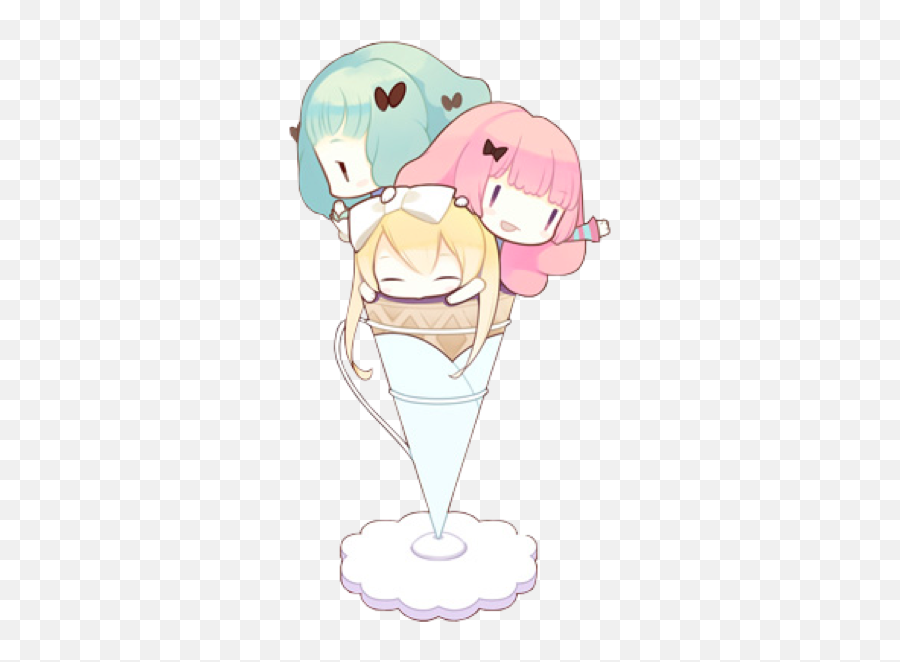 Vocaloid Milkshake Miku Hatsune Luka Megurine Rin Kagamine - Cream Chibi Girl Png,Miku Png