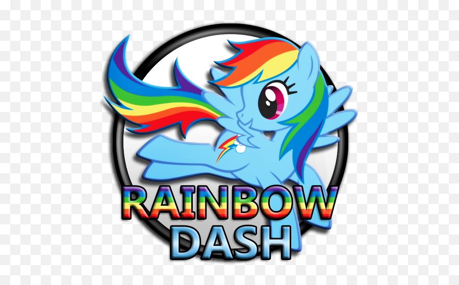 My Little Pony Rainbow Logo For Kids - My Little Pony Rainbow Dash Words Png,My Little Pony Logo