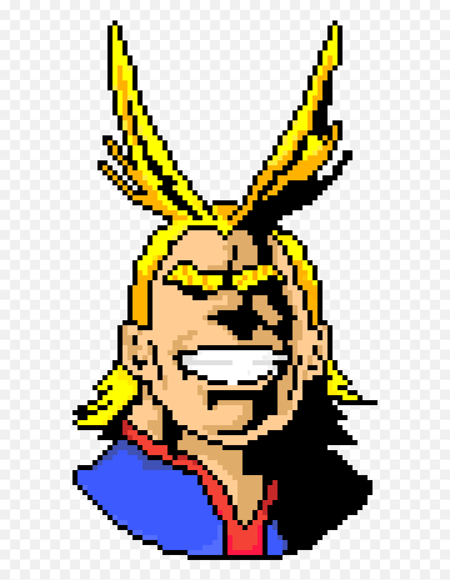 Pixilart - Allmight 1 By Carloslink110 All Might Pixel Art Png,All Might Face Png