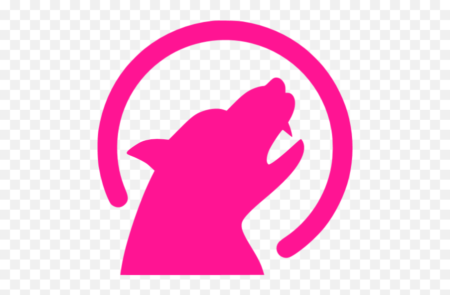 Deep Pink Werewolf Icon - Free Deep Pink Halloween Icons Werewolf Silhouette Png,Werewolf Transparent