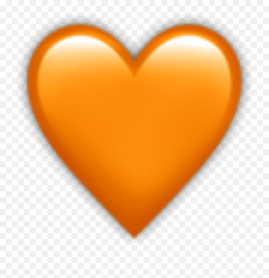 Orange Heart Emoji Sticker By Sakura Cher - Orange Heart Emoji Png,Heart Emoji Transparent Background