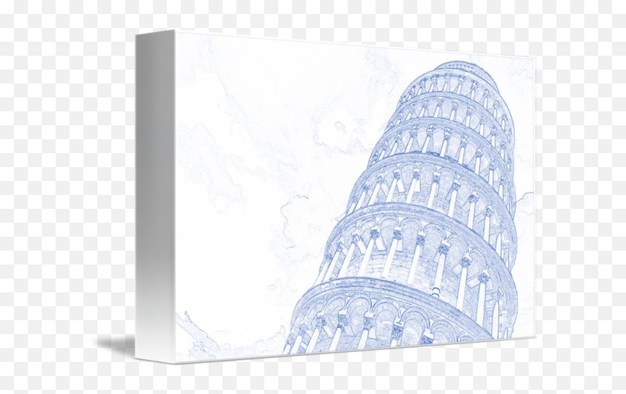 Blueprint Drawing Of Leaning Tower - Sketch Png,Leaning Tower Of Pisa Png