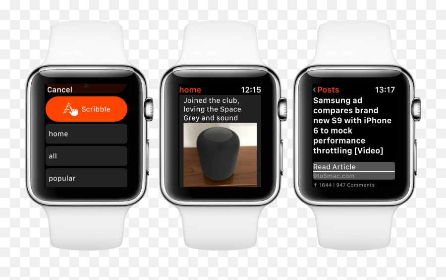 Hands - On Nano Brings The Full Reddit Experience To Apple Dock On Apple Watch Png,Watch Hands Png
