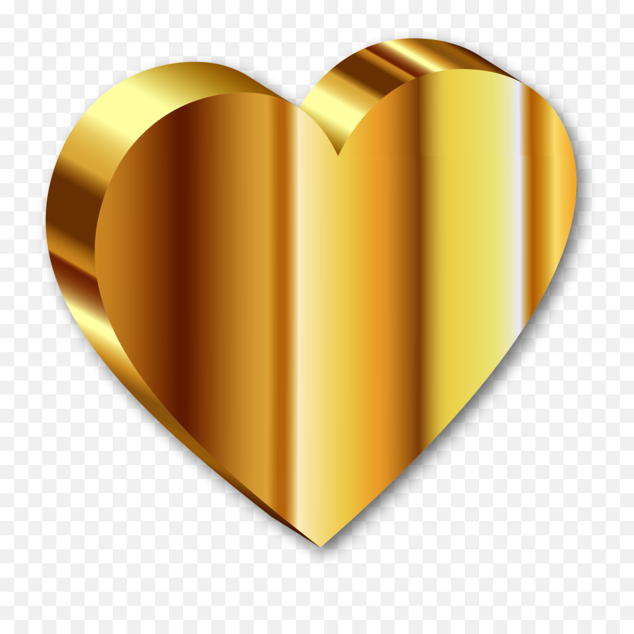Download Gold Heart Png Image For Free - Heart Of Gold Png,Wet Emoji Png