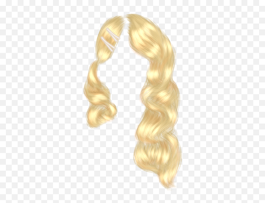 Imvu Hair Curly Wig Hairstyle Blonde Sticker By Kaph - Hair Design Png,Transparent Wig
