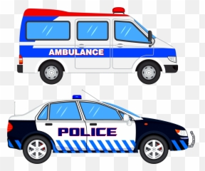 Library Of Ambulance Car Vector Freeuse - Police Car Png Cartoon,Ambulance Png