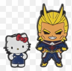 My Hero Academia X Hello Kitty U0026 Friends All Might Lapel Pin - My Hero Academia Hello Kitty Png,My Hero Academia Png