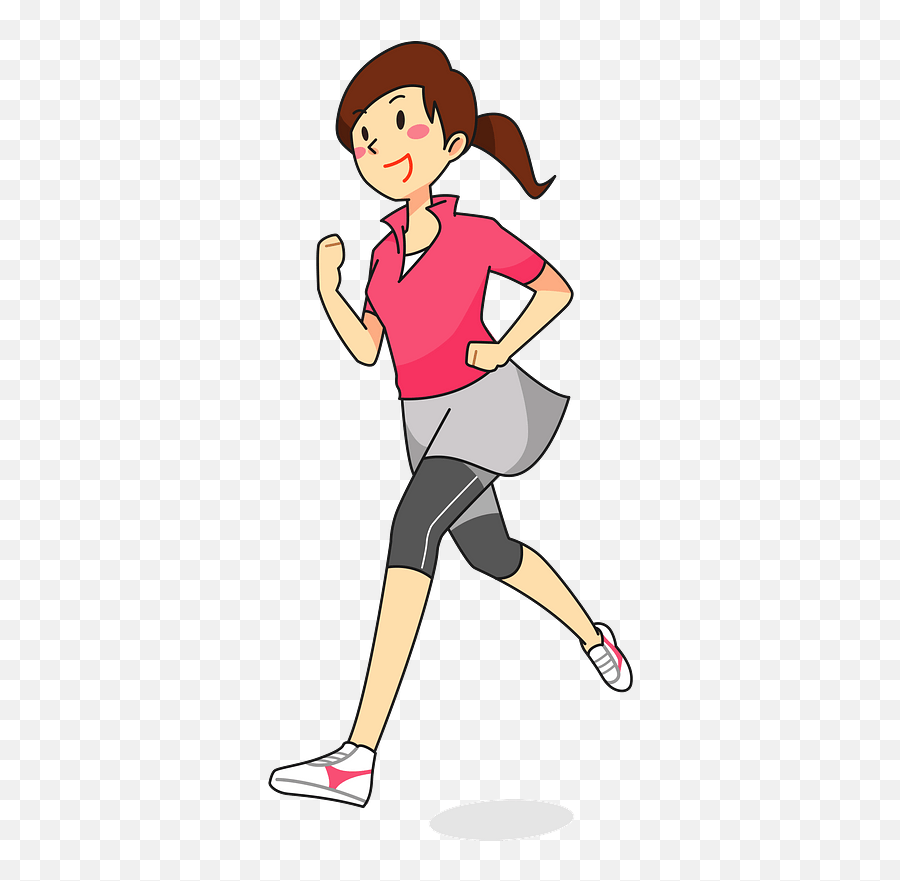 Woman Is Jogging For Exercise Clipart Free Download - Jogging Animasi Kartun Olahraga Png,Exercise Png
