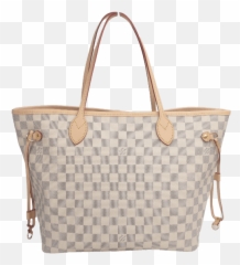 New Louis Vuitton Neverfull Mm Damier Azur With Rose Ballerine Interior 2019 Defects - Handbag Cream png
