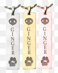 Pet Prints Vertical Bar Pendant Nose And Paw - Solid png
