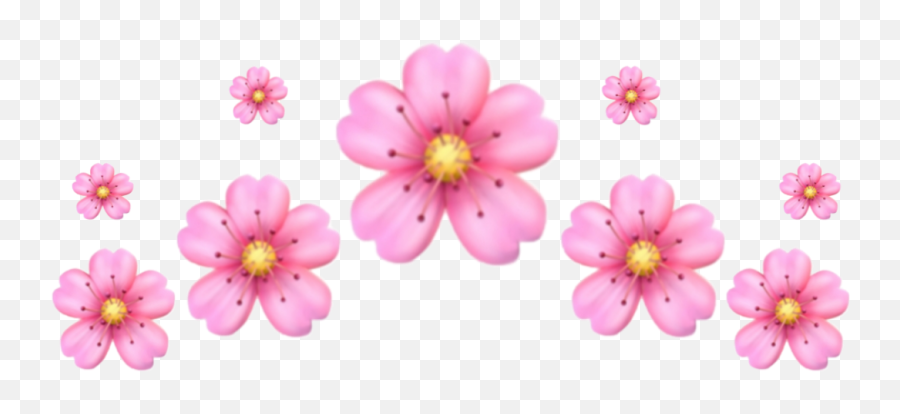 Crown Emoji Flower Cherry Sticker By - Girly Png,Transparent Flower Emoji