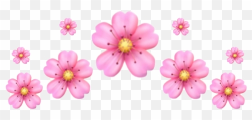 Crown Emoji Flower Cherry Sticker By - Girly Png,Transparent Flower Emoji