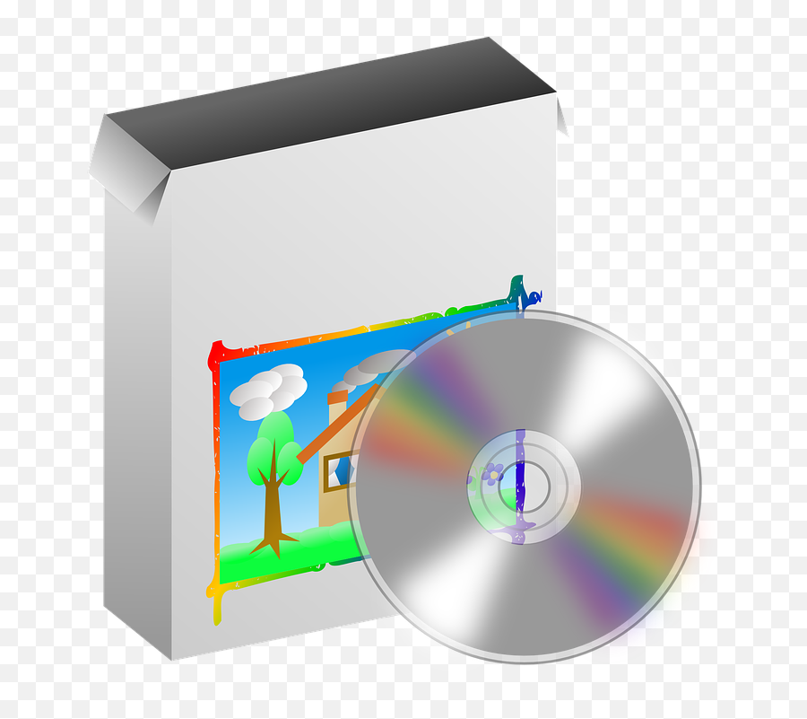 Box Disc Program Free Vector Graphic - rom Icon Transparent PNG