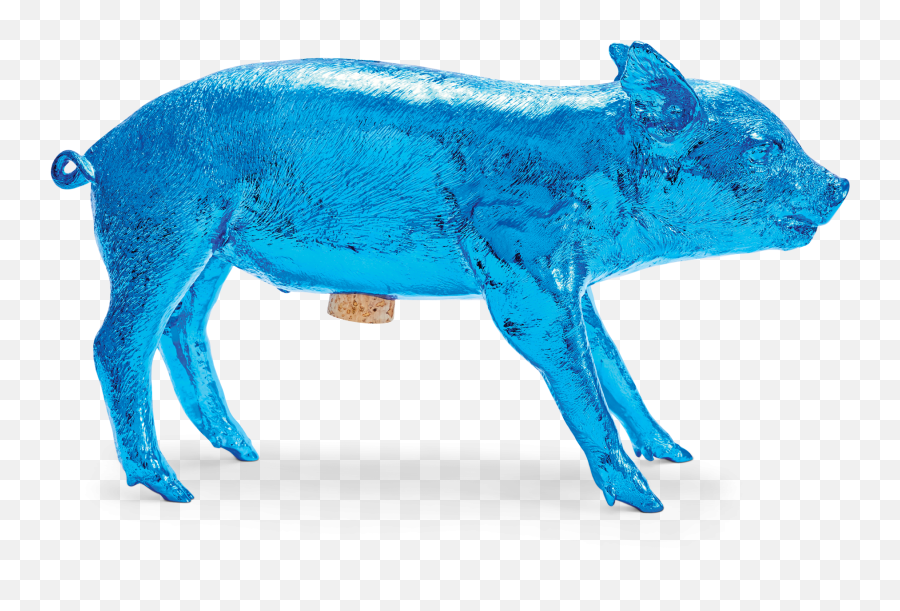 Reality Bank In The Form Of A Pig Electric Blue Chrome - Blue Piglet Png,Piglet Png