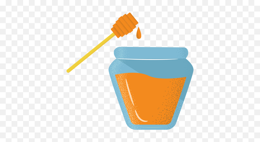 Honey Jar Dipper Icon Flat Textured - Lid Png,Honey Pot Icon