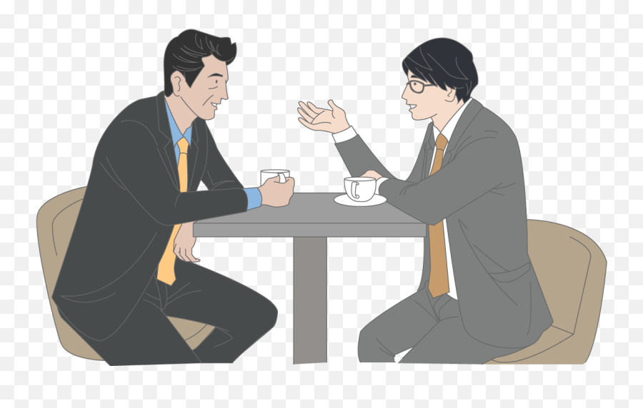 Old Man Sitting Png - Two Person Speaking,Old Person Png