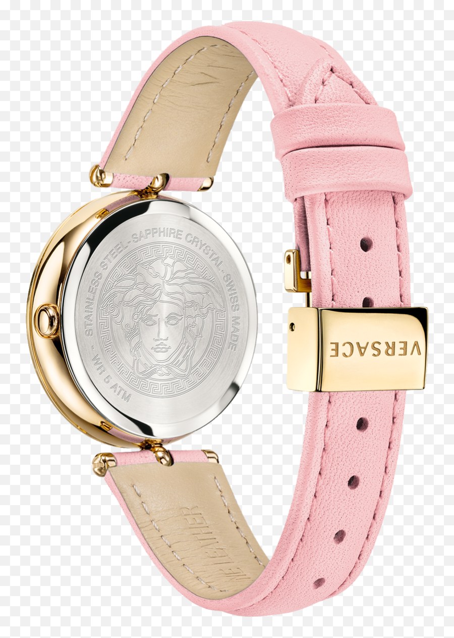 Ng H Versace Vecq00518 Palazzo Empire Pink Watch 34mm - Versace Watch 34mm Pink Png,Versace Womens Vmetal Icon Swiss Quartz Stainless Steel