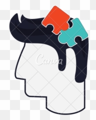 Head With Puzzle Pieces Icon - Canva png