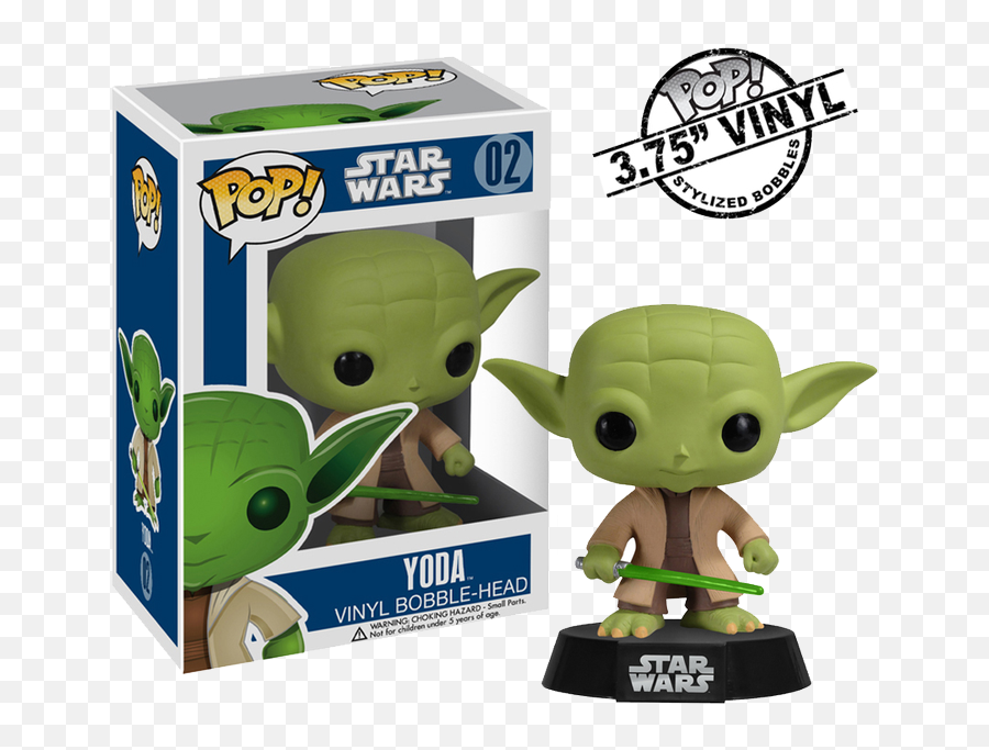 Star Wars Yoda Pop Vinyl Bobble Head Figure Funko - Star Wars Pop Vinyls Png,Yoda Png