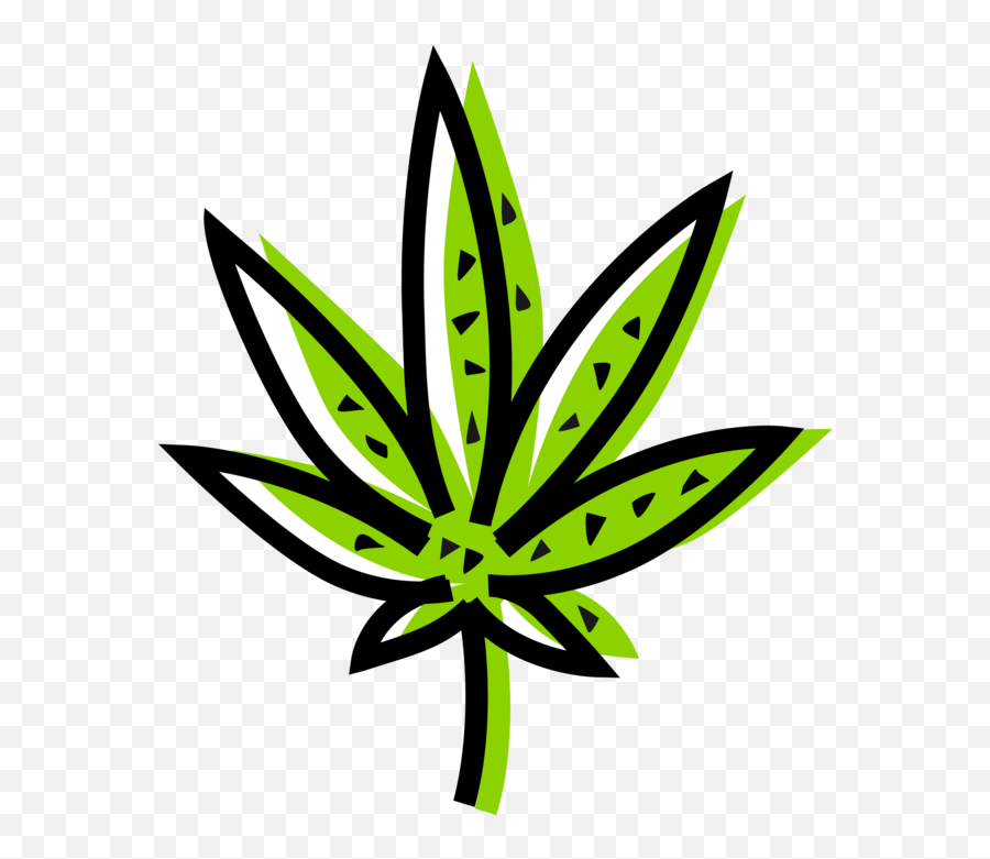Cannabis Marijuana Drug Leaf - Vector Image Pot Leaf Outline Svh Png,Marijuana Plant Icon