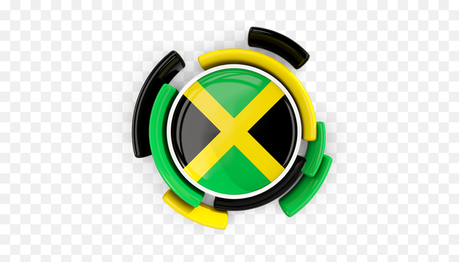 Round Flag With Pattern Illustration Of Jamaica - Round Jamaican Flag Png,Jamaica Flag Png