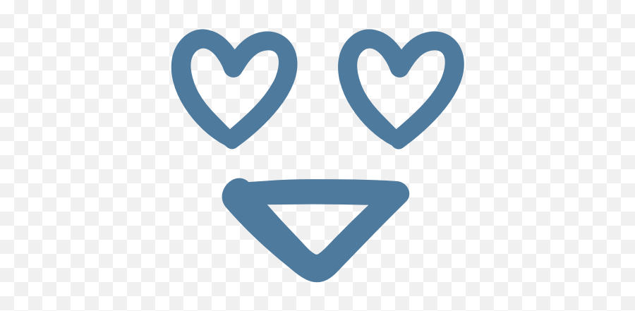 Emoji Emoticon Eyes Happy Heart In Love Smile Icon - Heart Png,Heart Doodle Png